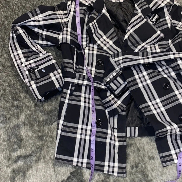 Kenneth Blake plaid  belted coat jacket Sz L - Picture 8 of 15